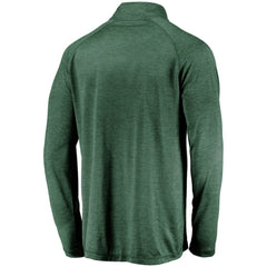 Green Athletics Fanatics Iconic Striated Primary Logo Raglan Quarter-Zip Pullover Jacket