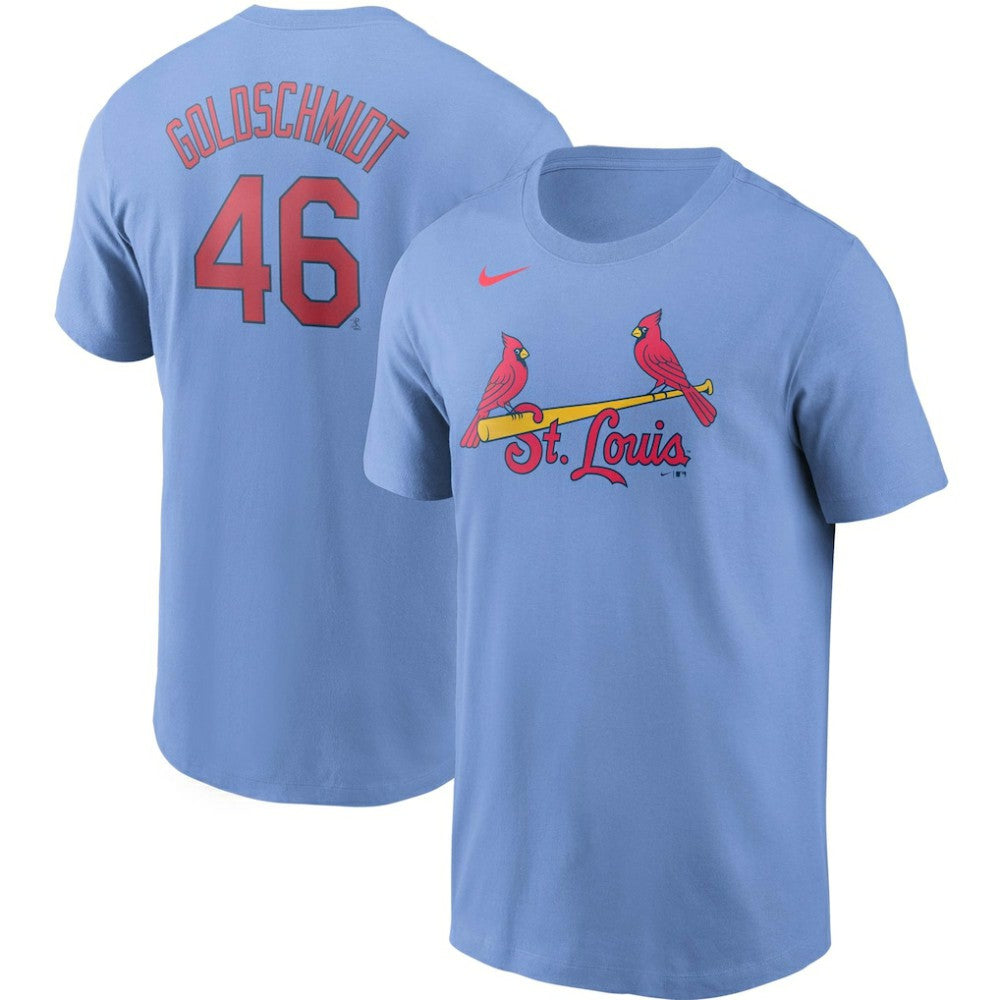 Light Blue Paul Goldschmidt St. Louis Cardinals Nike Name & Number T-Shirt