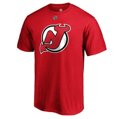 NHL Jack Hughes New Jersey Devils Fanatics Authentic Stack Player Name & Number T-Shirt
