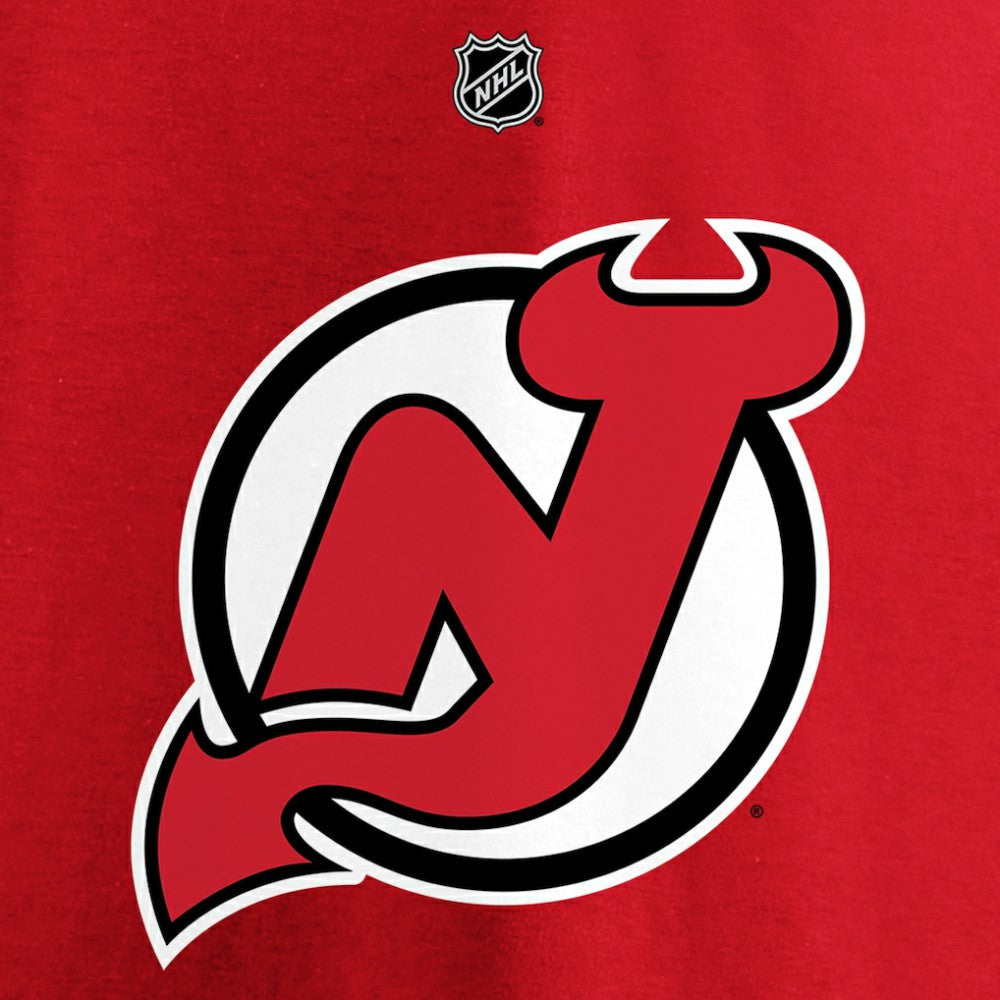 NHL Jack Hughes New Jersey Devils Fanatics Authentic Stack Player Name & Number T-Shirt