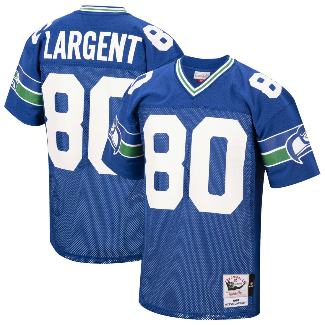 Steve Largent  1985 Authentic Throwback Retired Player Jersey - Seattle Seahawks Jerseys