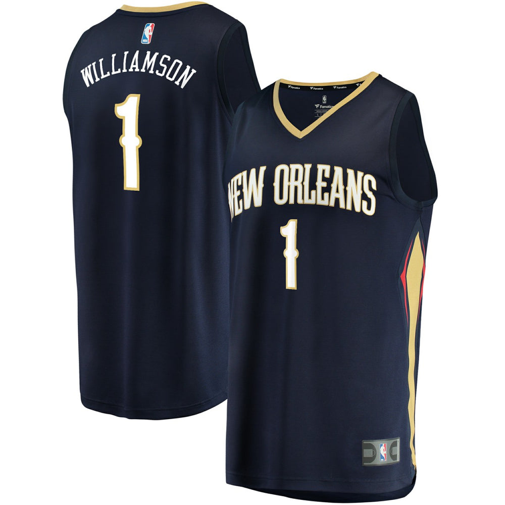 Fanatics Zion Williamson New Orleans Pelicans Fast Break Replica Jersey Navy