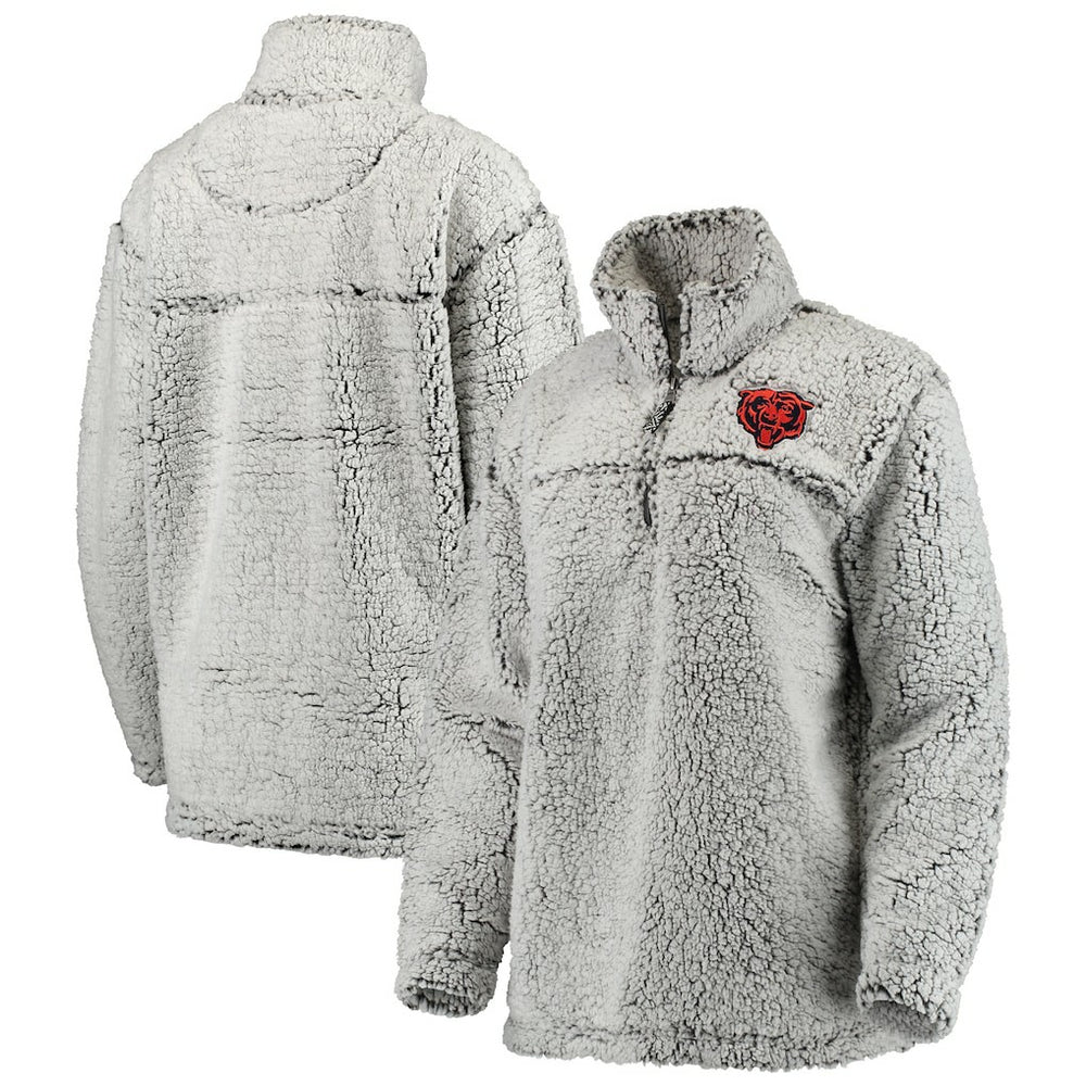 Women's Sherpa Quarter-Zip Pullover Jacket - Chicago Bears Pullover