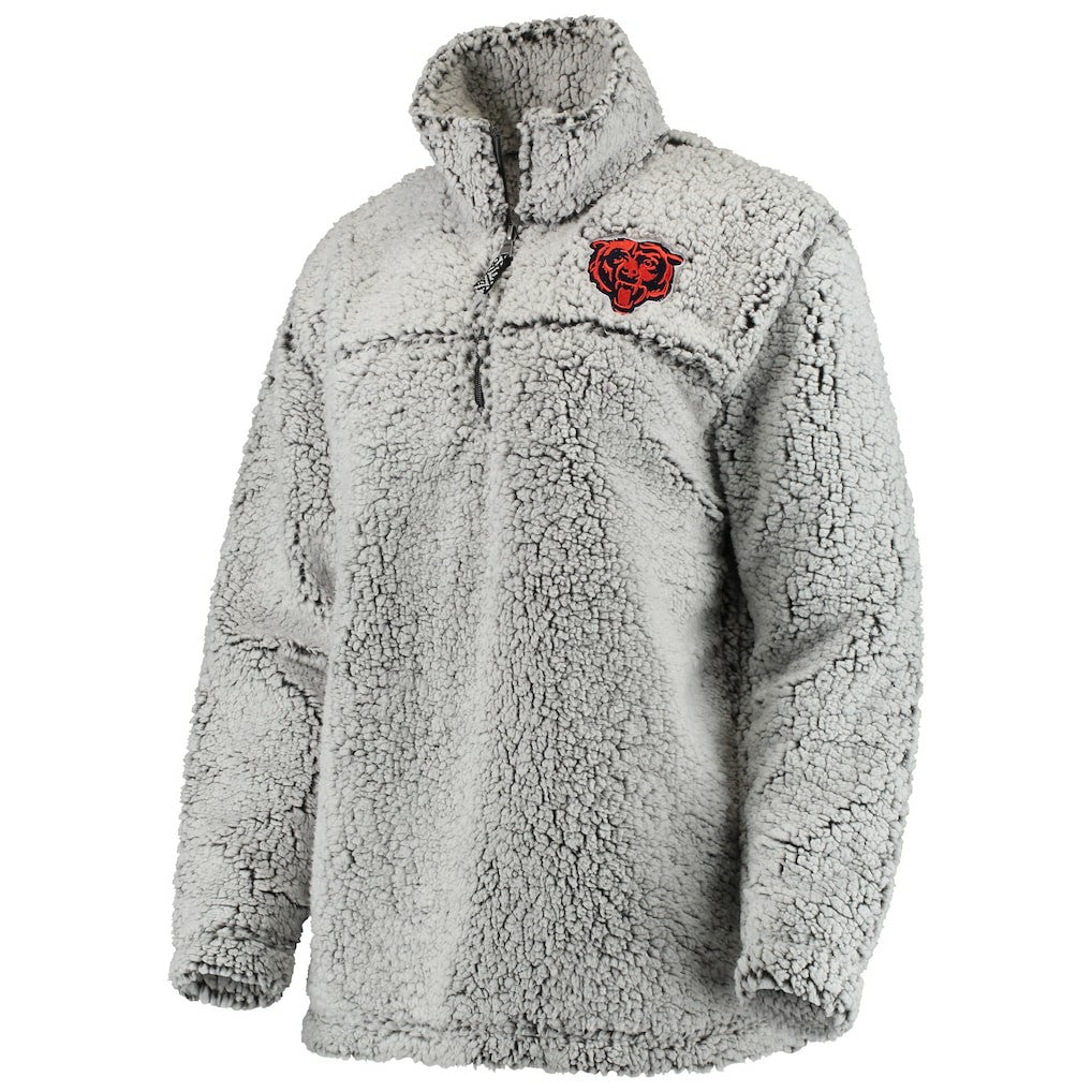 Women's Sherpa Quarter-Zip Pullover Jacket - Chicago Bears Pullover