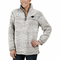 G-III 4Her by Carl Banks Women's Sherpa Quarter-Zip Pullover Jacket - Carolina Panthers Pullover
