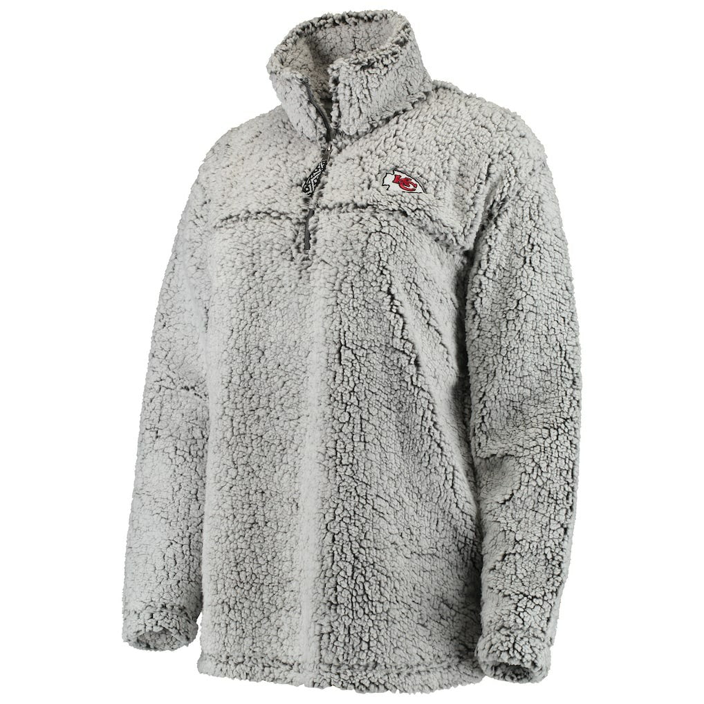 Women's Sherpa Quarter-Zip Pullover Jacket - Kansas City Chiefs Pullover