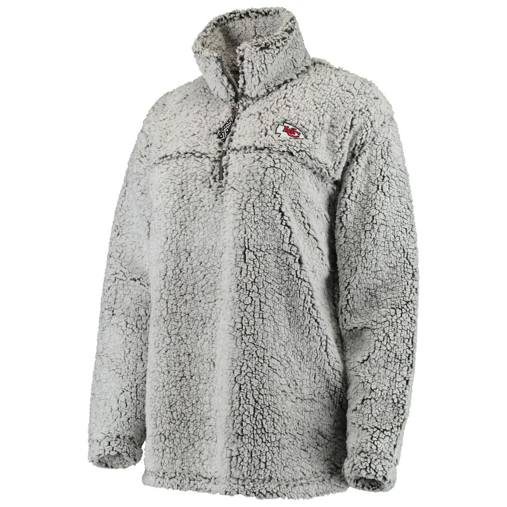 Women's Sherpa Quarter-Zip Pullover Jacket - Kansas City Chiefs Pullover