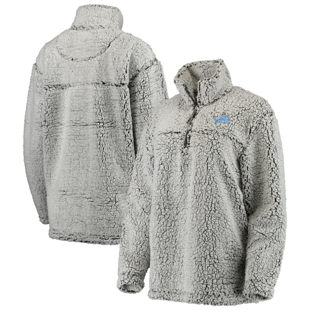 Women's Sherpa Quarter-Zip Pullover Jacket - Detroit Lions Pullover