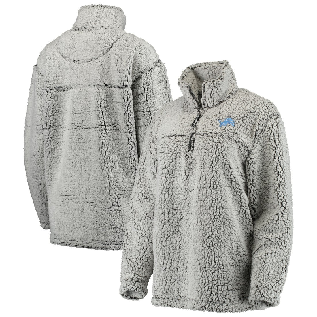 Women's Sherpa Quarter-Zip Pullover Jacket - Detroit Lions Pullover