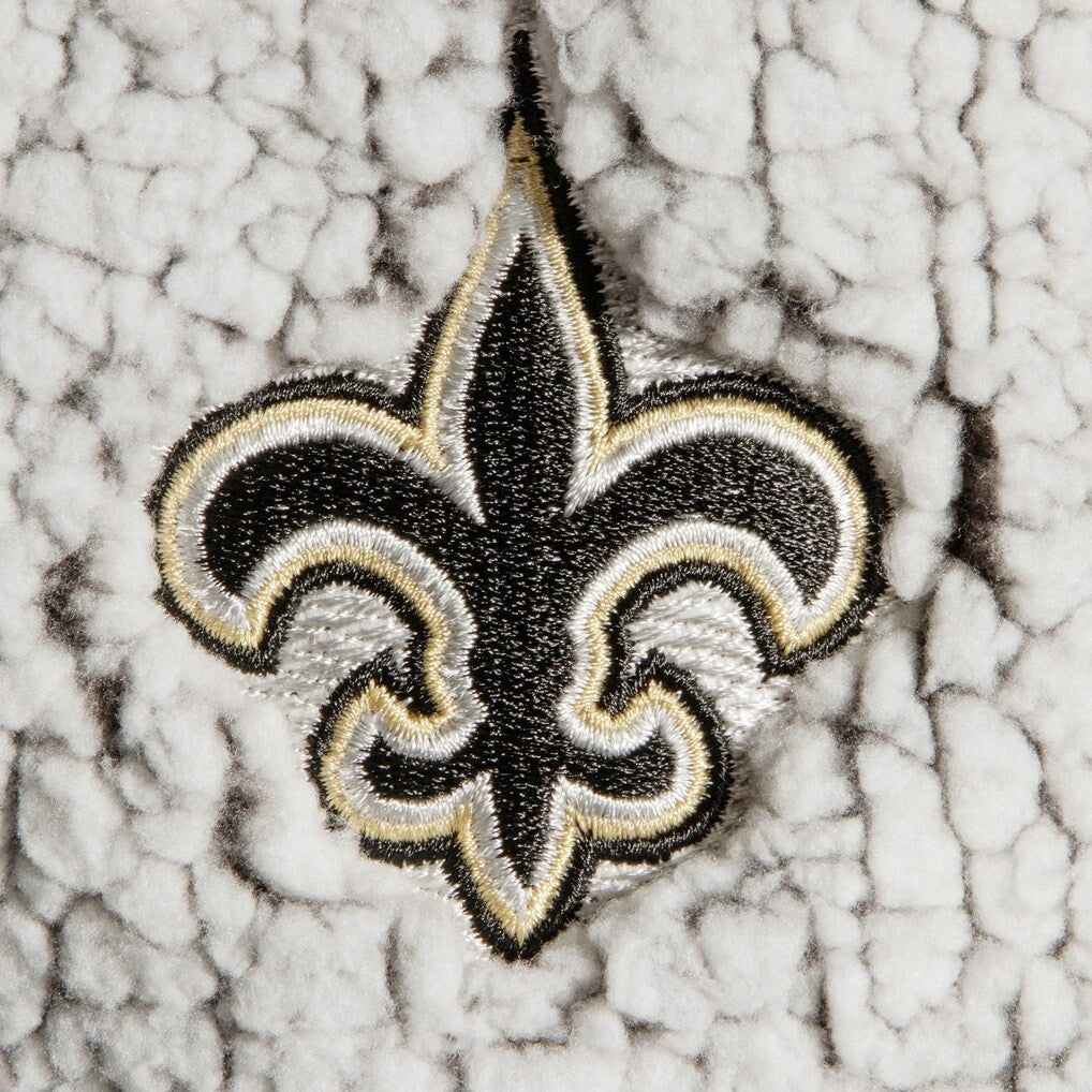 G-III 4Her by Carl Banks Women's Sherpa Quarter-Zip Pullover Jacket - New Orleans Saints Pullover