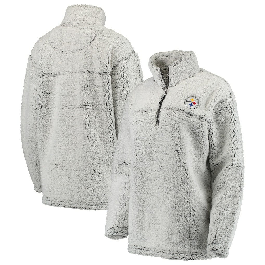 Women's Sherpa Quarter-Zip Pullover Jacket - Pittsburgh Steelers Pullover