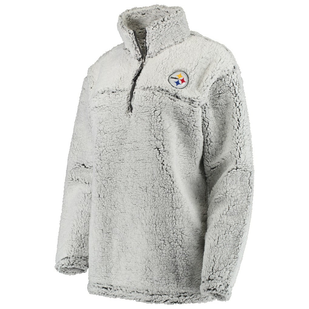 Women's Sherpa Quarter-Zip Pullover Jacket - Pittsburgh Steelers Pullover