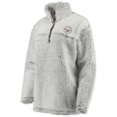 Women's Sherpa Quarter-Zip Pullover Jacket - Pittsburgh Steelers Pullover