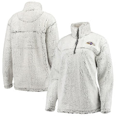 G-III 4Her by Carl Banks Women's Sherpa Quarter-Zip Pullover Jacket - Baltimore Ravens Pullover