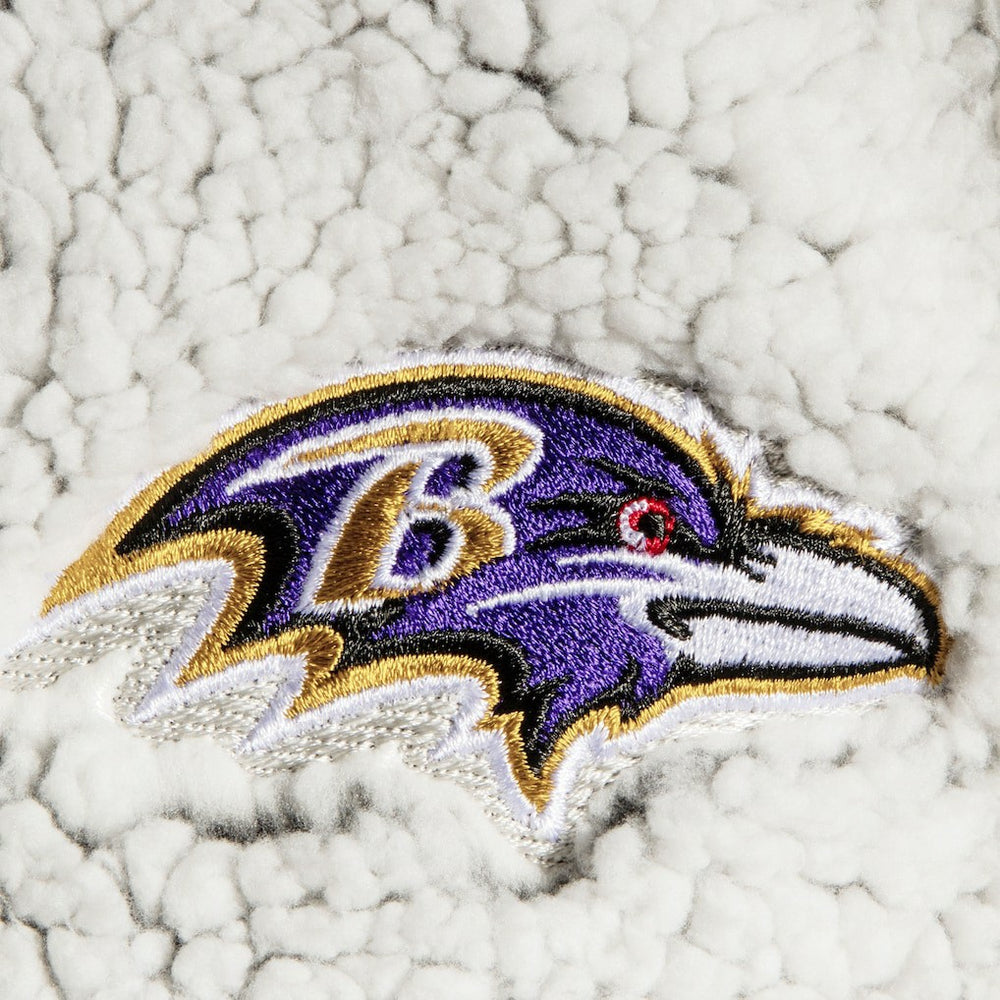 G-III 4Her by Carl Banks Women's Sherpa Quarter-Zip Pullover Jacket - Baltimore Ravens Pullover