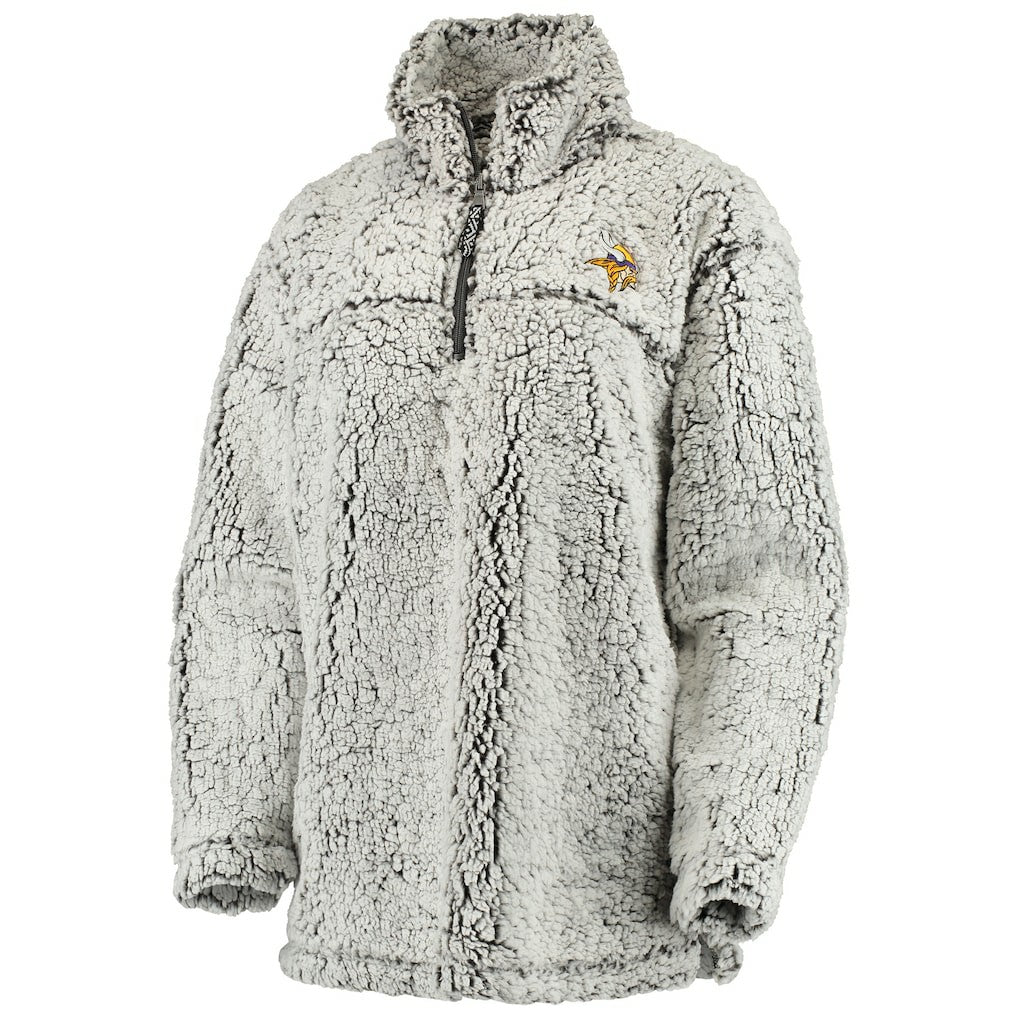 Women's Sherpa Quarter-Zip Pullover Jacket - Minnesota Vikings Pullover