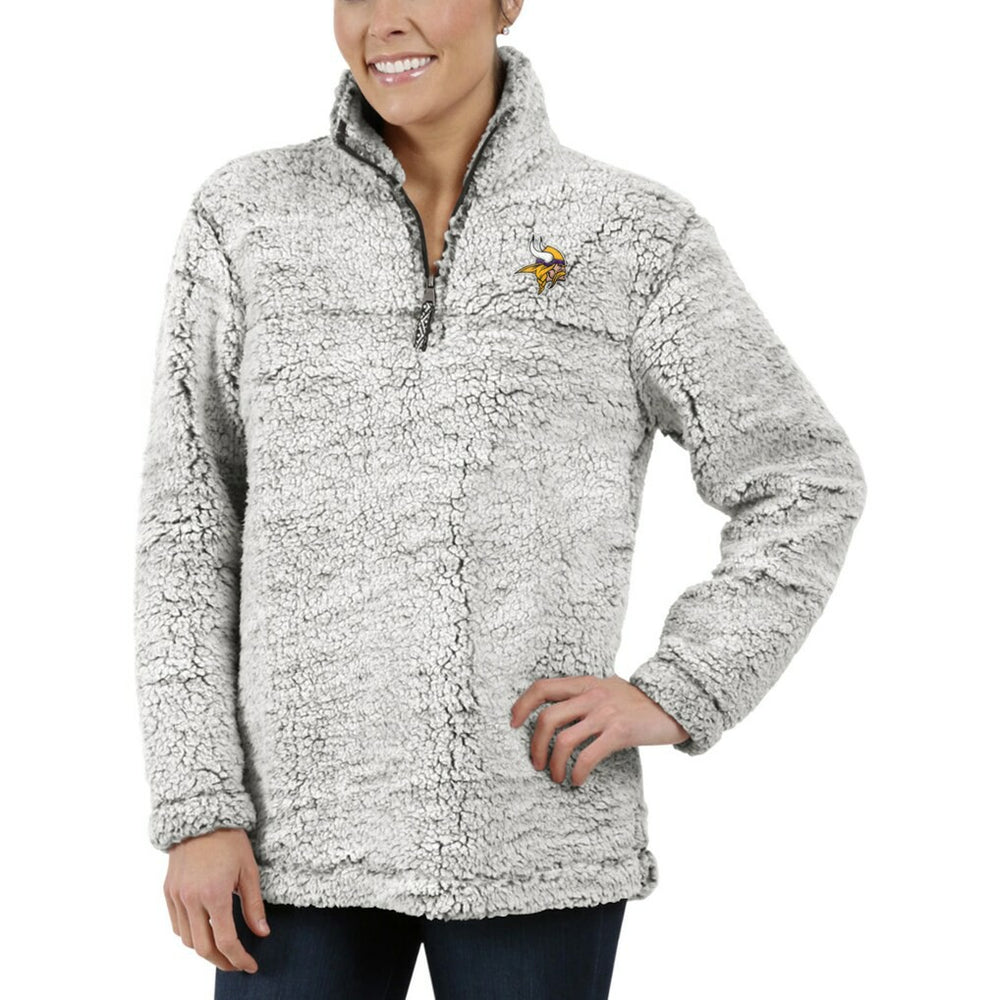 Women's Sherpa Quarter-Zip Pullover Jacket - Minnesota Vikings Pullover