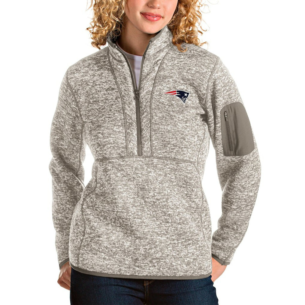 Antigua Women's Fortune Half-Zip Pullover Jacket - New England Patriots Pullover