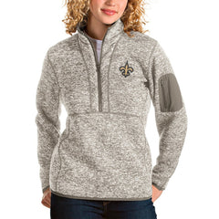Antigua Women's Fortune Half-Zip Pullover Jacket - New Orleans Saints Pullover