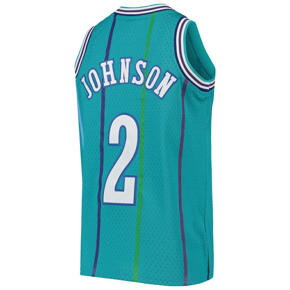 Mitchell & Ness Larry Johnson Charlotte Hornets Youth 1992/93 Hardwood Classics Swingman Jersey