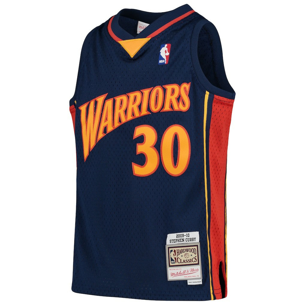 Mitchell & Ness Stephen Curry Golden State Warriors Youth 2009-10 Hardwood Classics Swingman Throwback Jersey sale