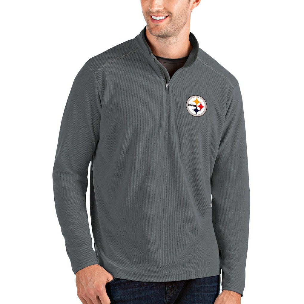 Antigua Glacier Quarter-Zip Pullover Jacket - Pittsburgh Steelers Pullover