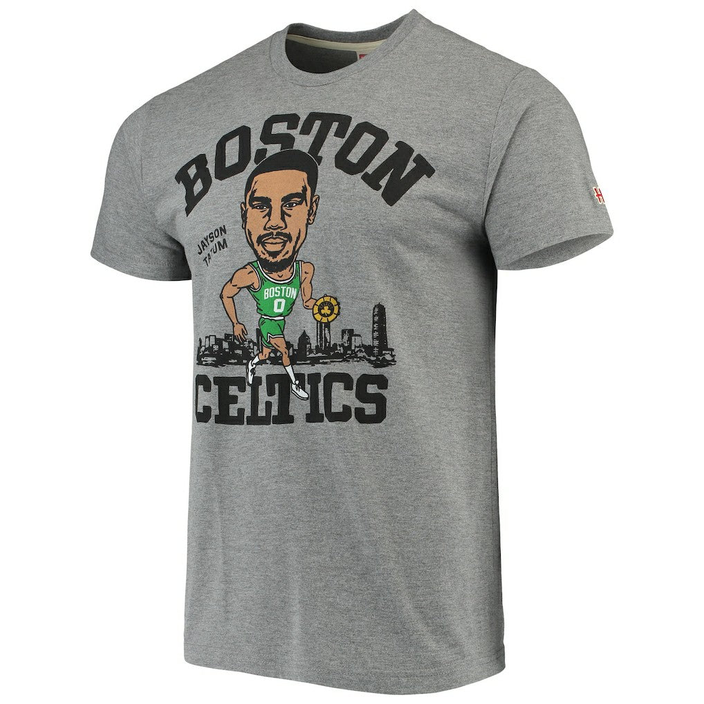 Jayson Tatum Boston Celtics Caricature Tri-Blend T-Shirt