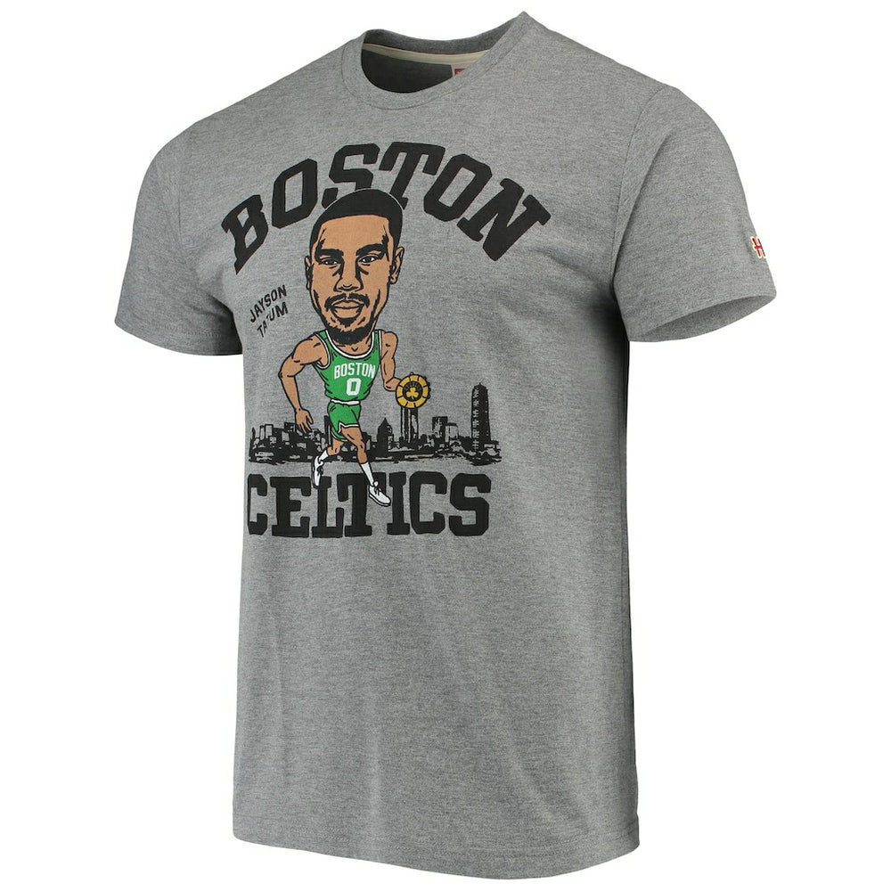 Jayson Tatum Boston Celtics Caricature Tri-Blend T-Shirt