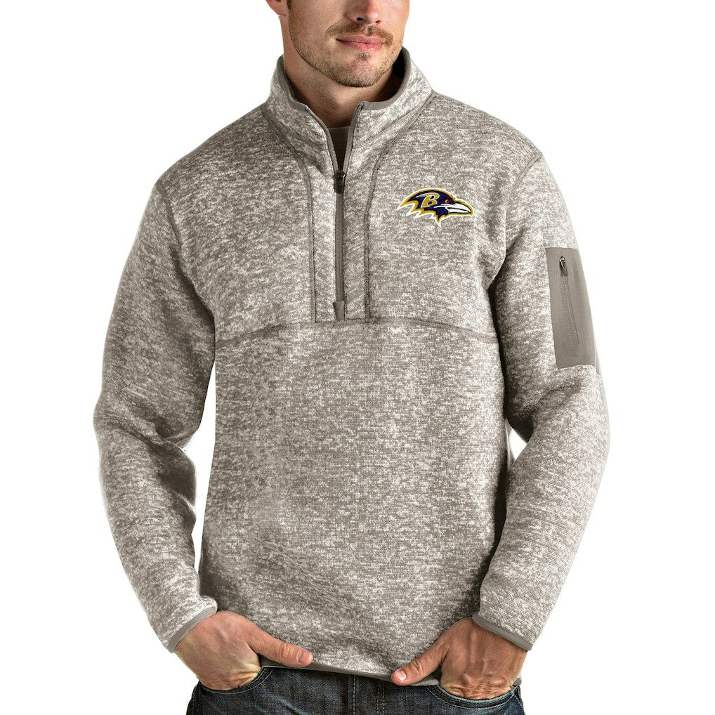 Antigua Fortune Quarter-Zip Pullover Jacket - Baltimore Ravens Pullover