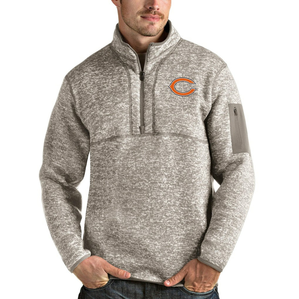 Antigua Fortune Quarter-Zip Pullover Jacket - Chicago Bears Pullover