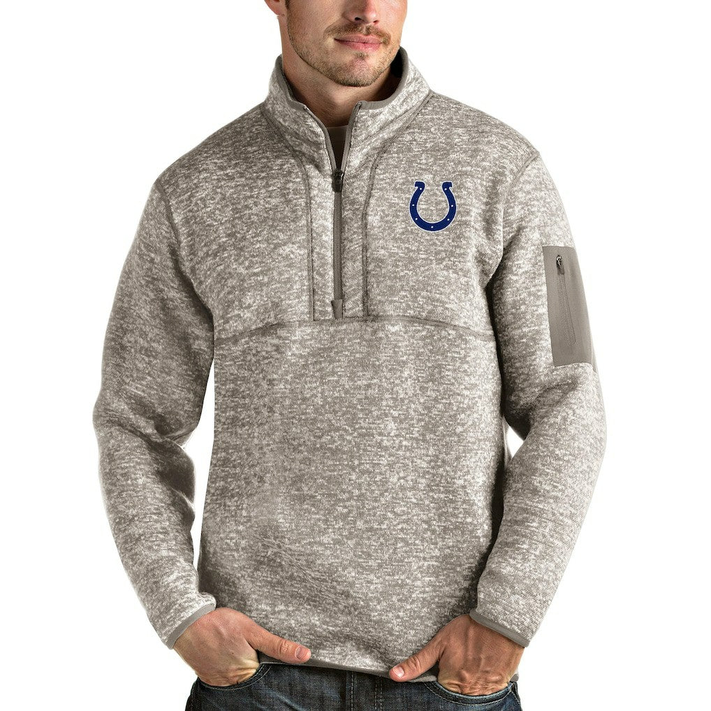Antigua Fortune Quarter-Zip Pullover Jacket - Indianapolis Colts Pullover