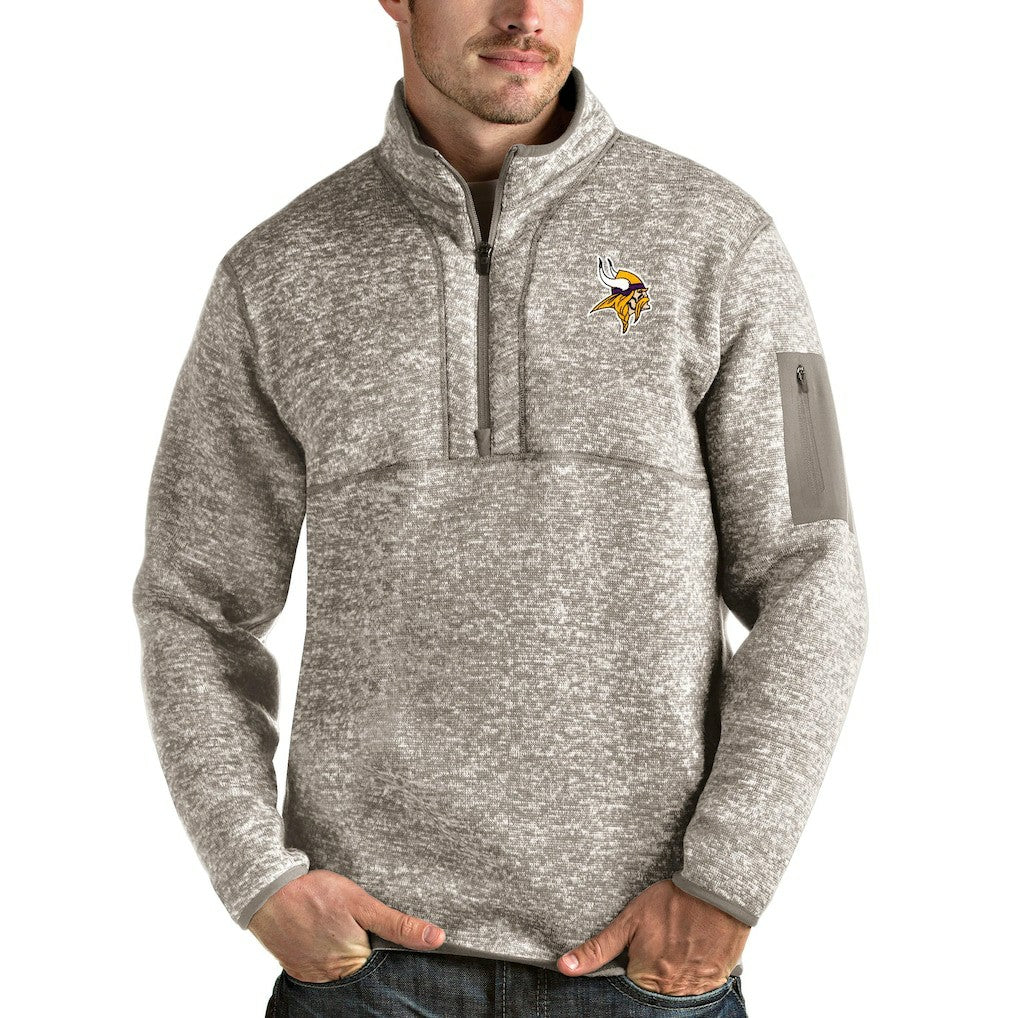 Antigua Fortune Quarter-Zip Pullover Jacket - Minnesota Vikings Pullover