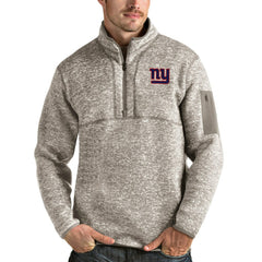 Antigua Fortune Quarter-Zip Pullover Jacket - New York Giants Pullover