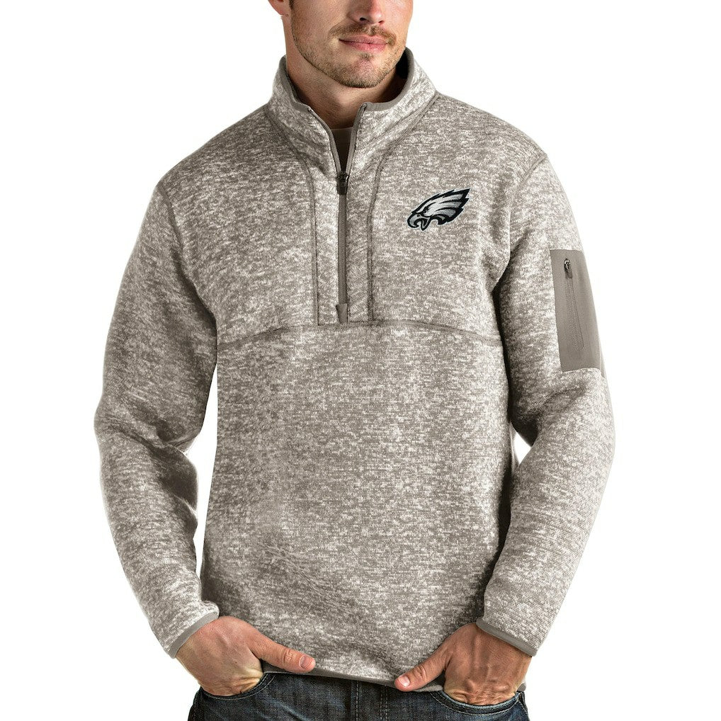 Antigua Fortune Quarter-Zip Pullover Jacket - Philadelphia Eagles Pullover