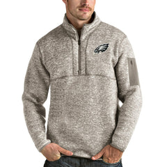 Antigua Fortune Quarter-Zip Pullover Jacket - Philadelphia Eagles Pullover