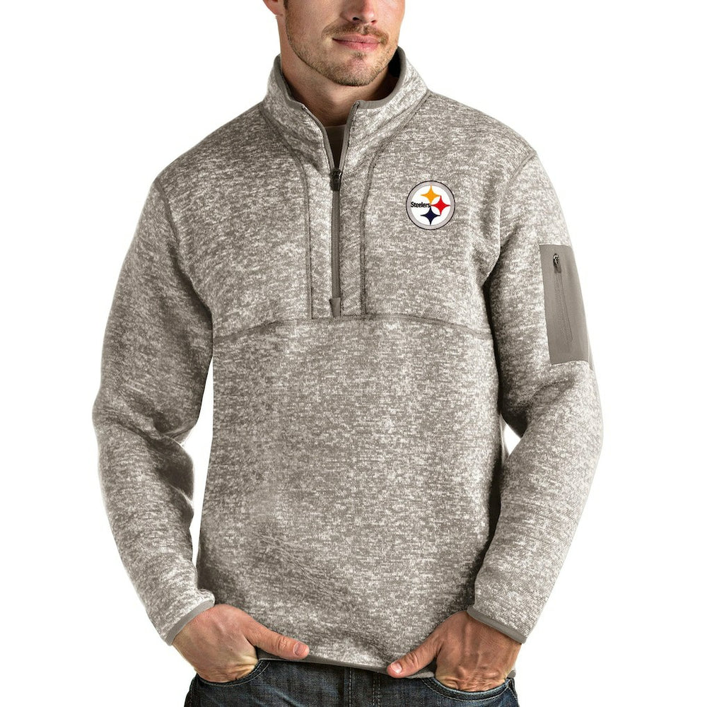 Antigua Fortune Quarter-Zip Pullover Jacket - Pittsburgh Steelers Pullover