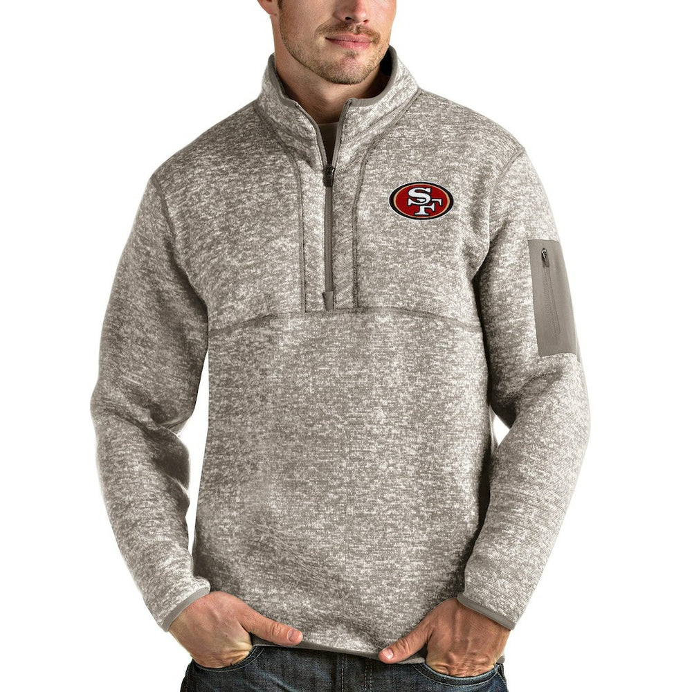 Antigua Fortune Quarter-Zip Pullover Jacket - San Francisco 49ers Pullover