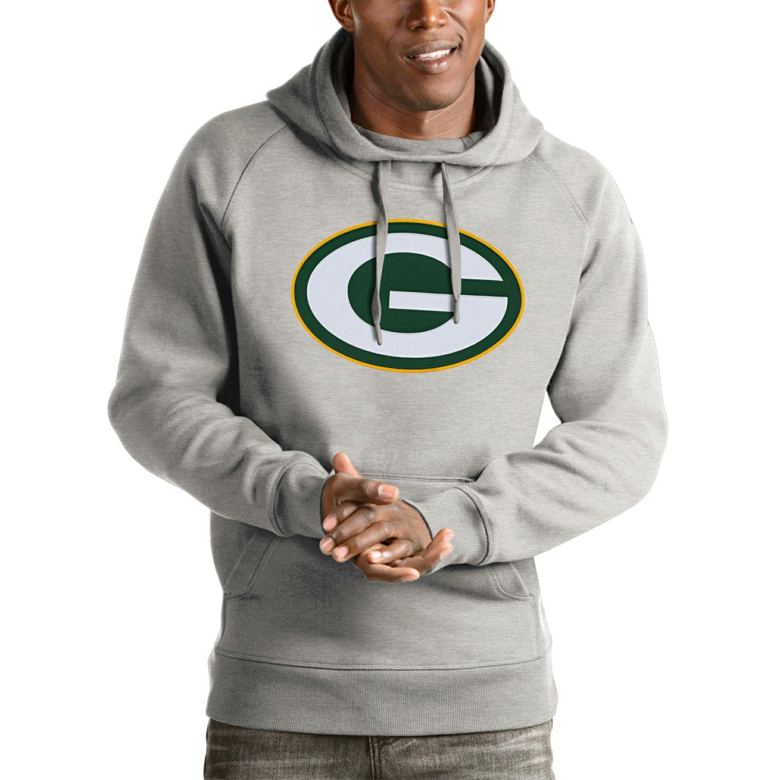 Antigua Victory Pullover Hoodie - Green Bay Packers Hoodies