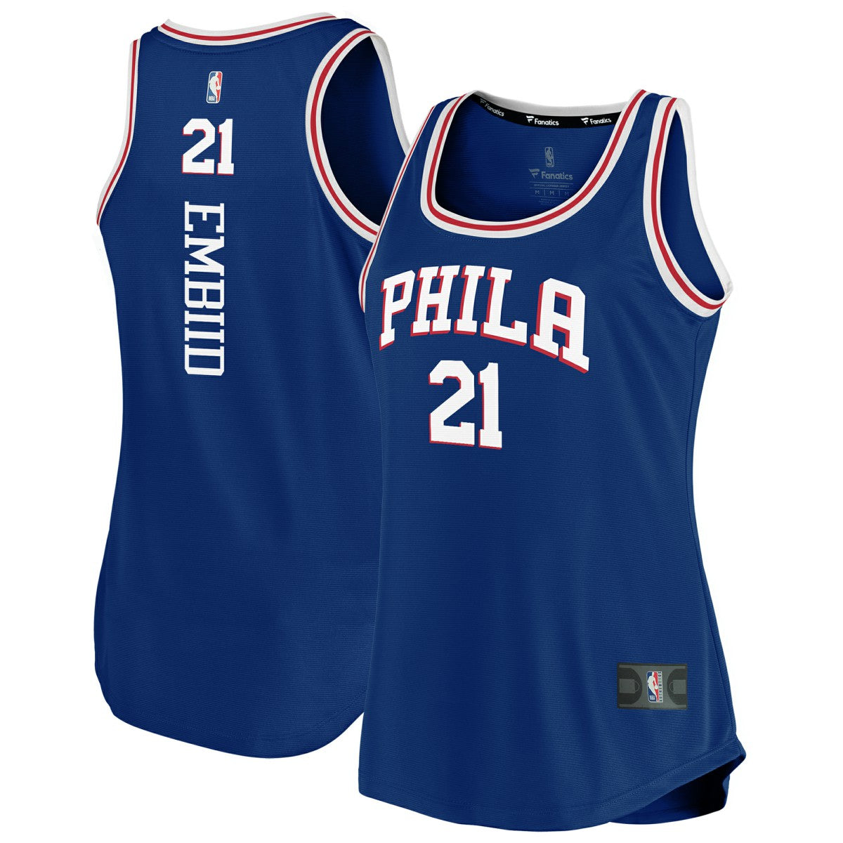 Fanatics Joel Embiid Philadelphia 76ers Women's Fast Break Team Tank Jersey