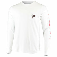 Vineyard Vines Whale Helmet Long Sleeve T-Shirt - Atlanta Falcons T-shirts