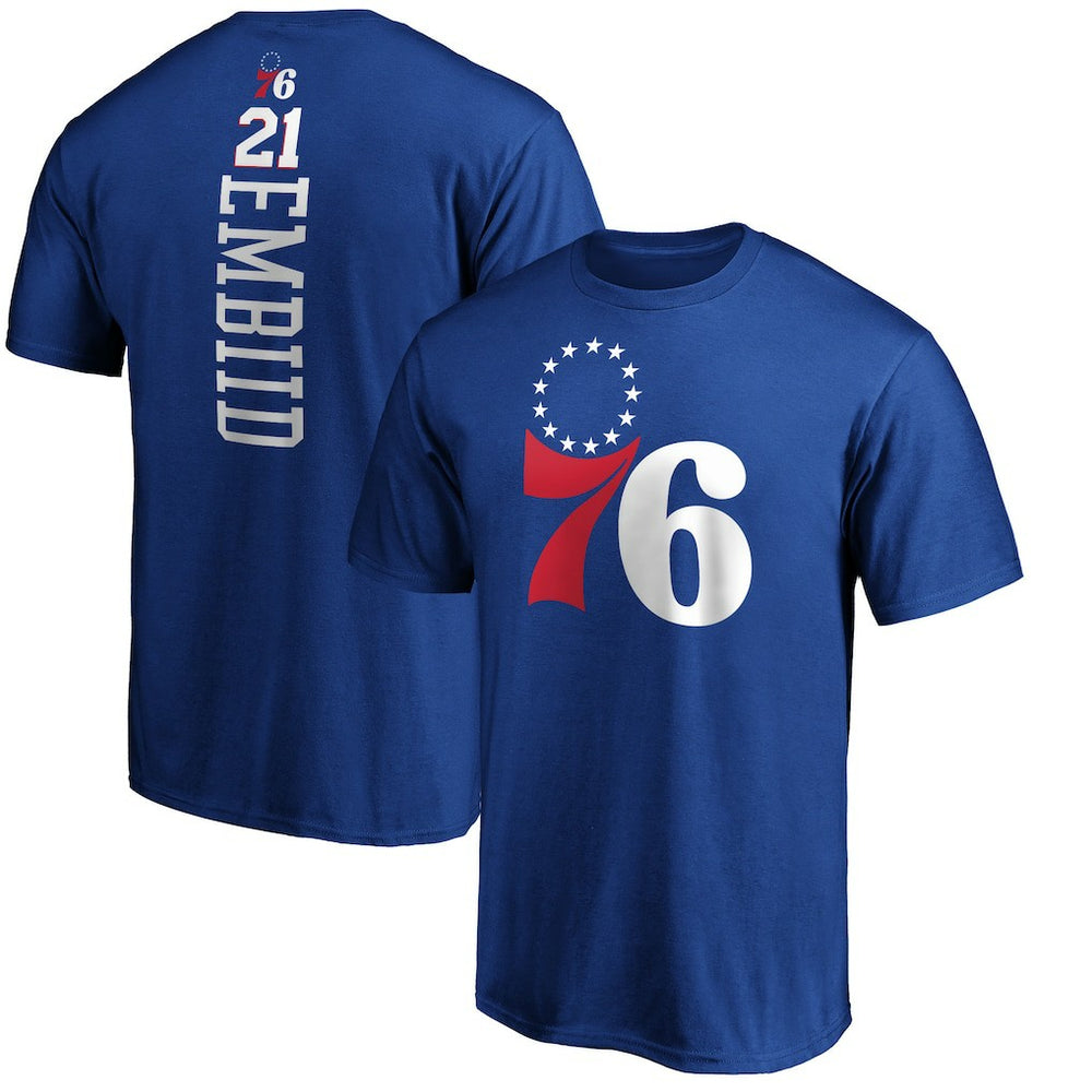 Joel Embiid Philadelphia 76ers Team Playmaker Name & Number T-Shirt