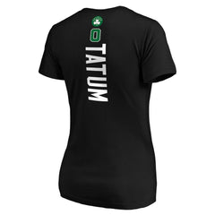Jayson Tatum Boston Celtics Women's Playmaker Name & Number V-Neck T-Shirt