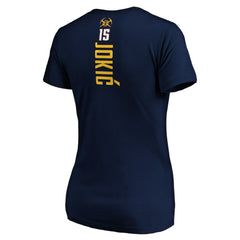 Nikola Jokic Denver Nuggets Women's Playmaker Name & Number V-Neck T-Shirt sale