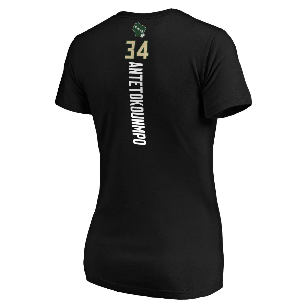 Giannis Antetokounmpo Milwaukee Bucks Women's Playmaker Name & Number V-Neck T-Shirt