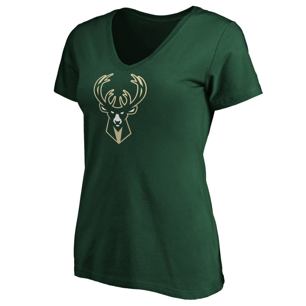 Giannis Antetokounmpo Milwaukee Bucks Women's Playmaker Name & Number V-Neck T-Shirt