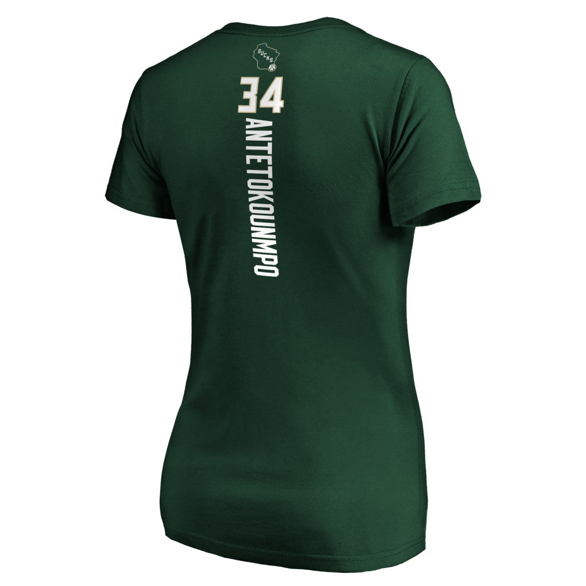 Giannis Antetokounmpo Milwaukee Bucks Women's Playmaker Name & Number V-Neck T-Shirt