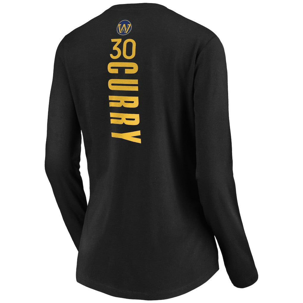 Stephen Curry Golden State Warriors Women's Playmaker Name & Number Long Sleeve V-Neck T-Shirt sale