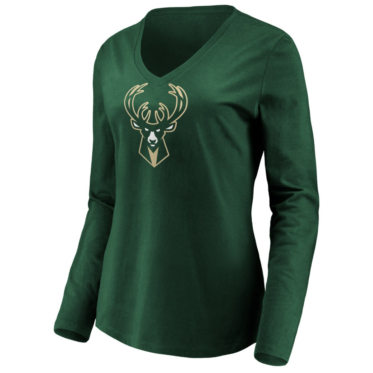 Giannis Antetokounmpo Milwaukee Bucks Women's Playmaker Name & Number Long Sleeve V-Neck T-Shirt