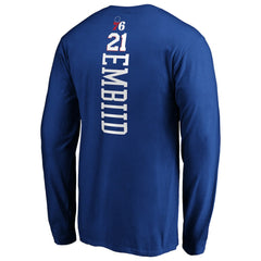 Joel Embiid Philadelphia 76ers Playmaker Name & Number Long Sleeve T-Shirt