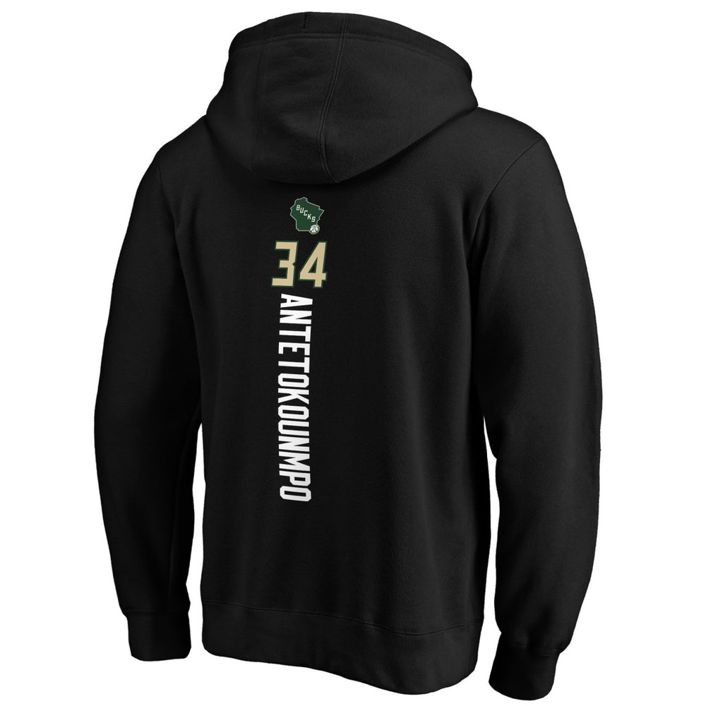 Giannis Antetokounmpo Milwaukee Bucks Playmaker Name & Number Pullover Hoodie